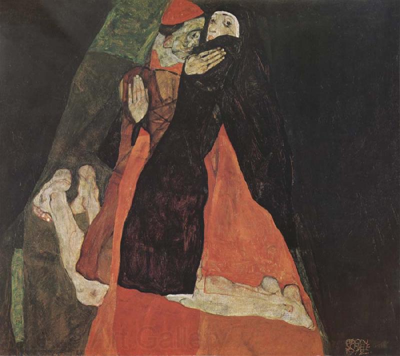 Egon Schiele Cardinal and Nun Germany oil painting art